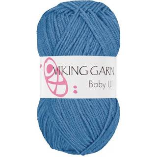 Viking Baby Ull 323 Kongeblå Indhold: 100% Merino Superwash uld Vægt/længde: 50 g = ca. 175 meter Anbefalede pinde: 3 mm Strikkefasthed: 10 cm = 28 m Finvask, max 40°C / Brug aldrig skyllemiddel / Tørres fladt.