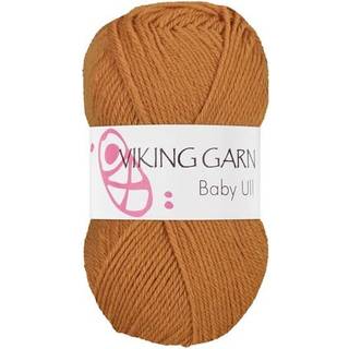 Viking Baby Ull 375 Okkergul Indhold: 100% Merino Superwash uld Vægt/længde: 50 g = ca. 175 meter Anbefalede pinde: 3 mm Strikkefasthed: 10 cm = 28 m Finvask, max 40°C / Brug aldrig skyllemiddel / Tørres fladt.