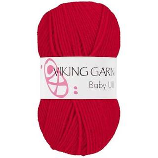 Viking Baby Ull 350 Rød Indhold: 100% Merino Superwash uld Vægt/længde: 50 g = ca. 175 meter Anbefalede pinde: 3 mm Strikkefasthed: 10 cm = 28 m Finvask, max 40°C / Brug aldrig skyllemiddel / Tørres fladt.