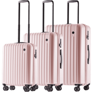 Alle 3 størrelser - Printisso Urbane Soft Pink, Kuffertsæt
