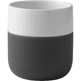 Royal Copenhagen Riflet Contrast krus mat grå 33 cl