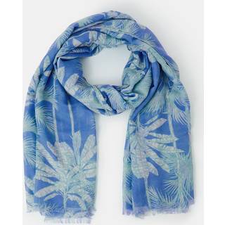 Accessorize Accessorize Blue Lightweight Palm Print Scarf