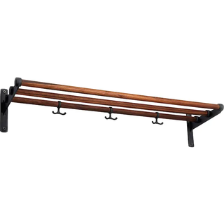Essem Design Nostalgi Hat Rack/shoe Rack Black Fittings Hattehylde Valnød - Hattehylder Aluminium Sort - 082