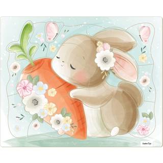 Indrammet Pap Puslespil - Kanin - 26 brikker