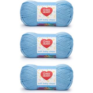 Red Heart Soft Baby Steps Baby Blue Yarn - 3 Pack of 141G5oz - Acrylic - 4 Medium (Worsted) - 256 yards - Strikning af h?kling og h?ndv?rk