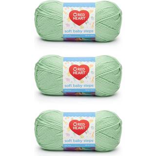 Red Heart Soft Baby Steps Baby Green Yarn - 3 Pack of 141G5oz - Acrylic - 4 Medium (Worsted) - 256 yards - Strikning af h?kling og h?ndv?rk