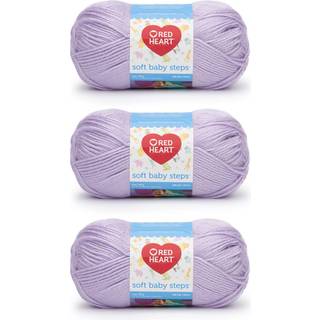 Red Heart Soft Baby Steps Lavendel Yarn - 3 Pack of 141G5oz - Acrylic - 4 Medium (Worsted) - 256 yards - Strikning af h?kling og h?ndv?rk