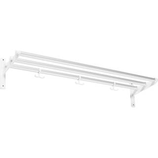 Essem Design Nostalgi sko- eller hattehylde aluminium, hvidt understel