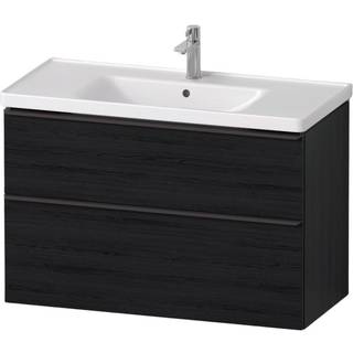 Duravit D-Neo sæt (skab+vask), sort eg, 2-skuffer, 1000 mm