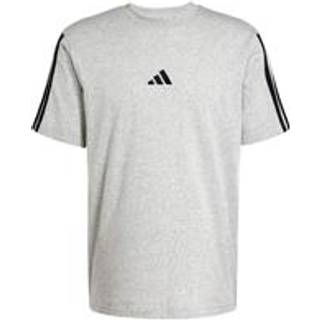 Essentials 3-Stripes Single Jersey T-shirt - Medium Grey Heather / Black