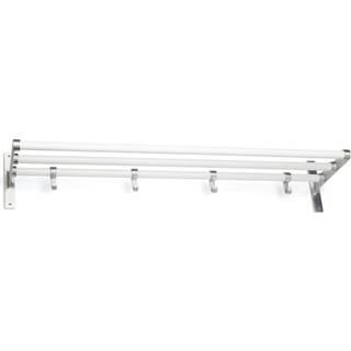 Habo Elegant hattehylde, alu/hvid, 600 mm