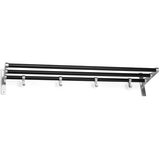 Habo Elegant hattehylde alu/sort 60 x 18,5 x 27 cm