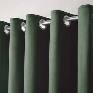 Laurence Llewelyn-Bowen Laurence Llewelyn-Bowen Green Montrose Velvet Blackout Thermal Eyelet Curtains
