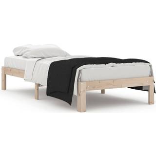 Sengeramme Massivt Træ - Naturfarvet / 90 x 190 cm