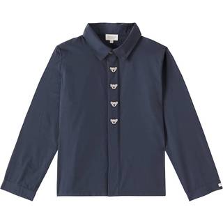 Donsje Lauden embroidered cotton shirt - blue - Y 4/5