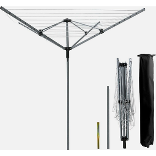 40 m 4-armet udendørs have roterende tørrestativ med spyd og dæksel