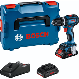 Bosch Professional GSB 18V-90 C Bore-/skruemaskine med 2 stk. 4,0Ah ProCore batteri, lader og L-BOXX