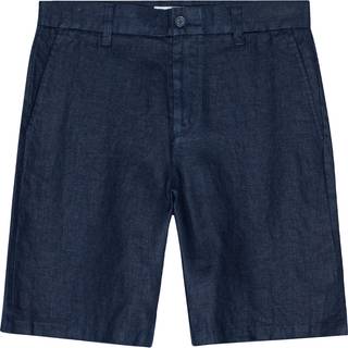 NN07 Crown Linen Shorts Navy Blue