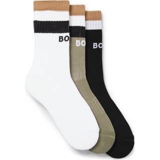 Pakke med tre par strømper med kort længde og signaturstriber