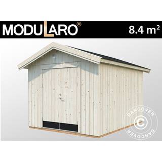 Redskabsskur Redskabsrum Haveskur i træ m/gulv, 2,75x3,44x2,67m, 8,4m², Natur