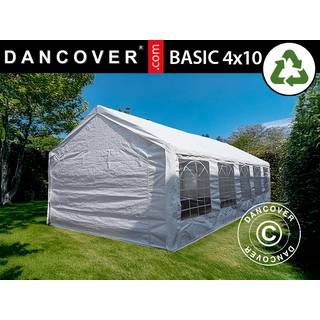Partytelt Festtelt Basic 4x10m PE 500, Hvid