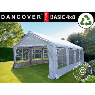 Partytelt Festtelt Basic 4x8m PE 500, Hvid