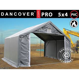 Lagertelt PRO 5x4x2x3,39m, PVC, Grå