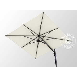 Hængeparasol Haveparasol Haveparasol m/fod, Galaxia Astro Carbon, 3x3m, Natur