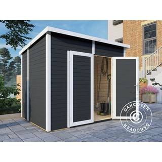 Redskabsskur Redskabsrum Haveskur i træ, Bertilo Timmo 4, 2,39x1,81x2,1m,4,32m²,Antracit