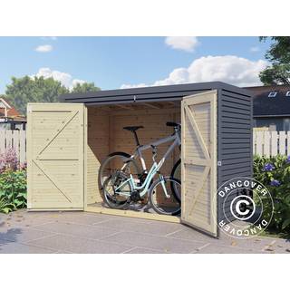 Redskabsskur Redskabsrum Haveskur, cykelskur i træ, Bertilo Box Bike, 2,07x1,03x1,43m,2,1m²,Antracit