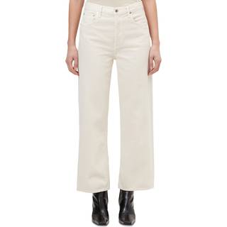 Agolde Ren cropped high-rise wide-leg jeans - beige - S