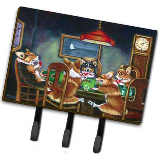 """" Caroline's Treasures Corgi spiller poker snor eller nøgleholder 7416th68 Triple Multicolor """"