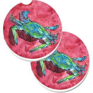 """" Caroline's Treasures Crab Set med 2 Cup Holder Car Coasters 8379Carc 2.56 Multicolor """"
