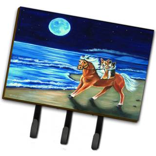 """" Caroline's Treasures 7318th68 Corgi Beach Ride på hestesam eller nøgleholder Large Multicolor """"