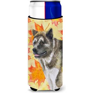 """"Carolines Treasures American Akita Fall Decorative Can Hugger Slim Multicolor""""