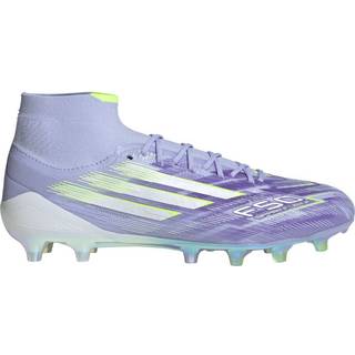 F50 Sparkfusion Elite Mid Firm Ground/Artificial Grass støvler - Violet Tone / Lucid Lemon / Purple Rush - 36 2/3