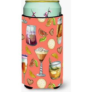""""Caroline's Treasures Drinks & Cocktails Salmon Tall Boy Beverage Insulator Hugger Multicolor""""