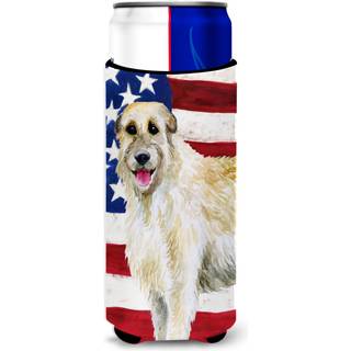 """"Caroline's Treasures Irsk ulvehund Patriotisk dekorativ Can Hugger Slim Multicolor""""