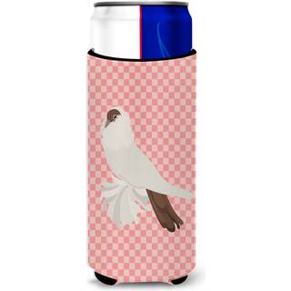 """"Carolines Treasures Tysk hjelm Pigeon Pink Check dekorative d?se Hugger Slim Multicolor""""