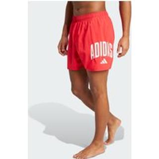 adidas Badeshorts med logo, 5 tommer - Pure Ruby / White - XL