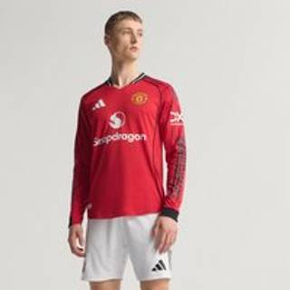 Manchester United 25/26 langærmet autentisk hjemmebanetrøje - Mufc Red - 2XL