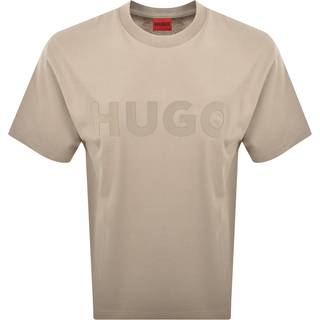 HUGO Dinkee Loose Fit T Shirt Beige