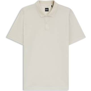 Poloshirt i merceriseret bomuld med geometrisk jacquardmønster