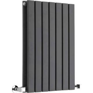 Flat Horisontal Dobbelt Radiator Sort