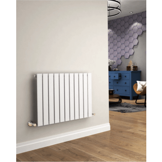 Flat Horisontal Single Radiator Hvid