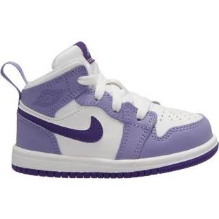 Jordan 1 Mid-sko til babyer/småbørn - lilla - 19.5