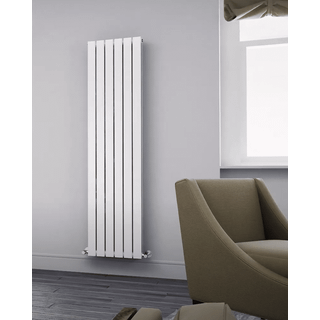 Flat Vertikal Dobbelt Radiator Hvid