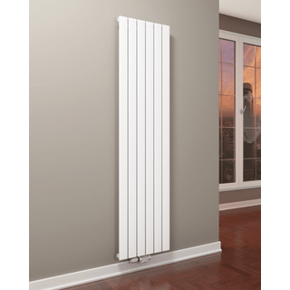 Flat Vertikal Single Radiator Hvid
