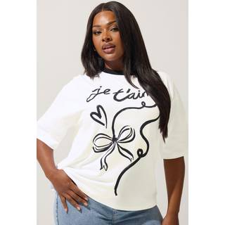 Yours Curve Yours Curve Limited Je T Aime T-Shirt