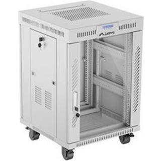 Lanberg FF01 series V2 - rack - 600x600 flat pack glass door LCD - 15U